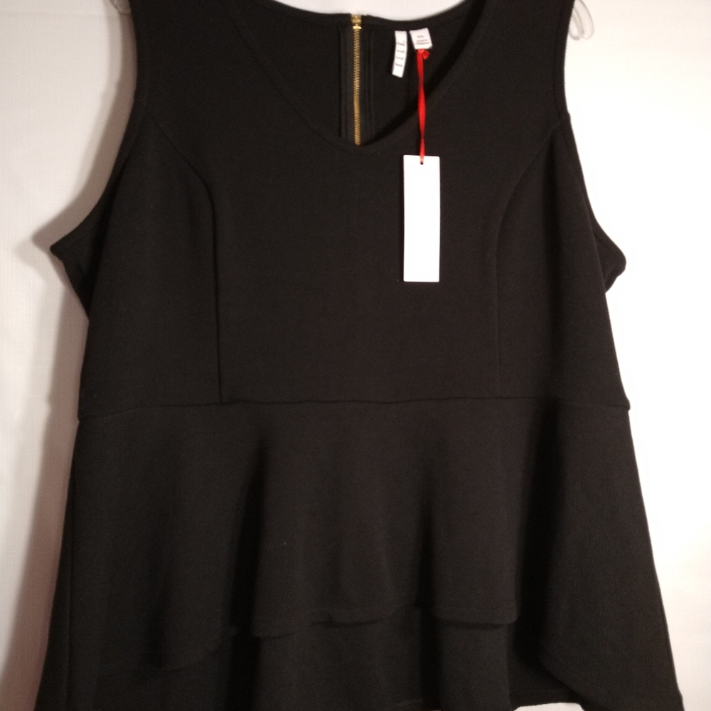 Elle citrus punch peplum top size XXL NWT